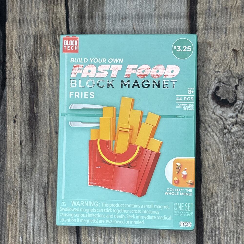 Block Tech Fast Food Block Magnet Fries 44 Pieces Building Toy NEW